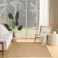 Nourison Courtyard Jute 5 x 7 Area Rug - Easy Clean, Non Shedding, Bed Room, Living Room, Dining Room, Kitchen (5 x 7)