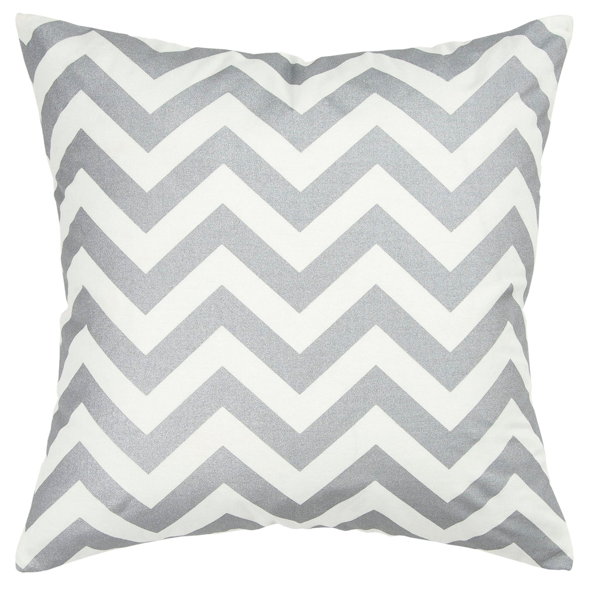 Rizzy Home T08777 Decorative Pillow, 18&quot;X18&quot;, Silver