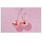 Supwhd Trendy Preppy Pink Cherry Disco Ball Door Mats Outdoor - Pink Welcome Mat, Pink Door Mat Doormat Outdoor Indoor Entrance,