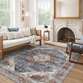 Deerly 5 x 7 Rug Washable Rugs 5x7 Rug, Non Slip Large Rug for Living Room Bedroom Dining Room, Low-Pile Kid & Pet Friendly Dist