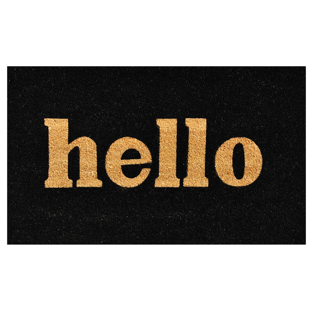 Calloway Mills 100211729Bnb Block Hello Doormat, 17' X 29', Black/Natural