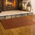 Plow & Hearth Dalton 2x36 Fireproof Hearth Rug | Paprika | Wool Blend Fireplace Mat | Protect Home D  cor Hardwood Floor and Ca