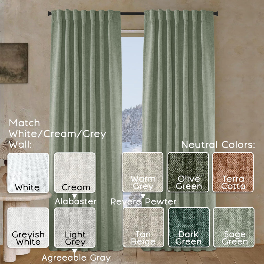Panelsburg Light Blocking Curtains For Bedroom Aesthetic Room Decor Boho Cute Blackout Curtains For Sliding Glass Door 2 Panels,