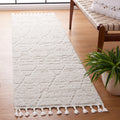 SAFAVIEH Marrakech Collection Runner Rug - 22 x 20 Runner, Beige, Moroccan Boho Tribal Tassel Design, Ideal for High Traffic A
