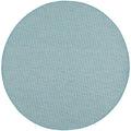 Nourison Positano Indoor/Outdoor Aqua 6' X Round Area Rug, Easy Cleaning, Non Shedding, Bed Room, Living Room, Dining Room, Back