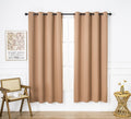 Pi Blackout Curtain Panels,Thermal Insulated Energy Saving Grommet Window Treatment For Living Room/Bedroom/Glassdoor 1 Panel (Cappuccino,W52Xl80)