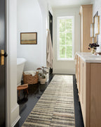 Loloi Chris Loves Julia X Humphrey Collection, Natural & Moss 7'-3'' X 9'-3'' Area Rug - Plaid Accent Rugs For Living Room, Bedr