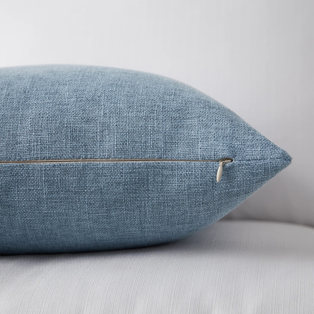 Meekio Set Of 2 Deep Grey Blue Pillow Covers 12 X 20 Inch Farmhouse Boho Decorative Throw Pillow Covers Linen Cushion Covers For Sofa Couch D?or