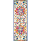 Livabliss Romaine Vintage Medallion Runner Area Rug,2'7'' X 7'6'',Orange