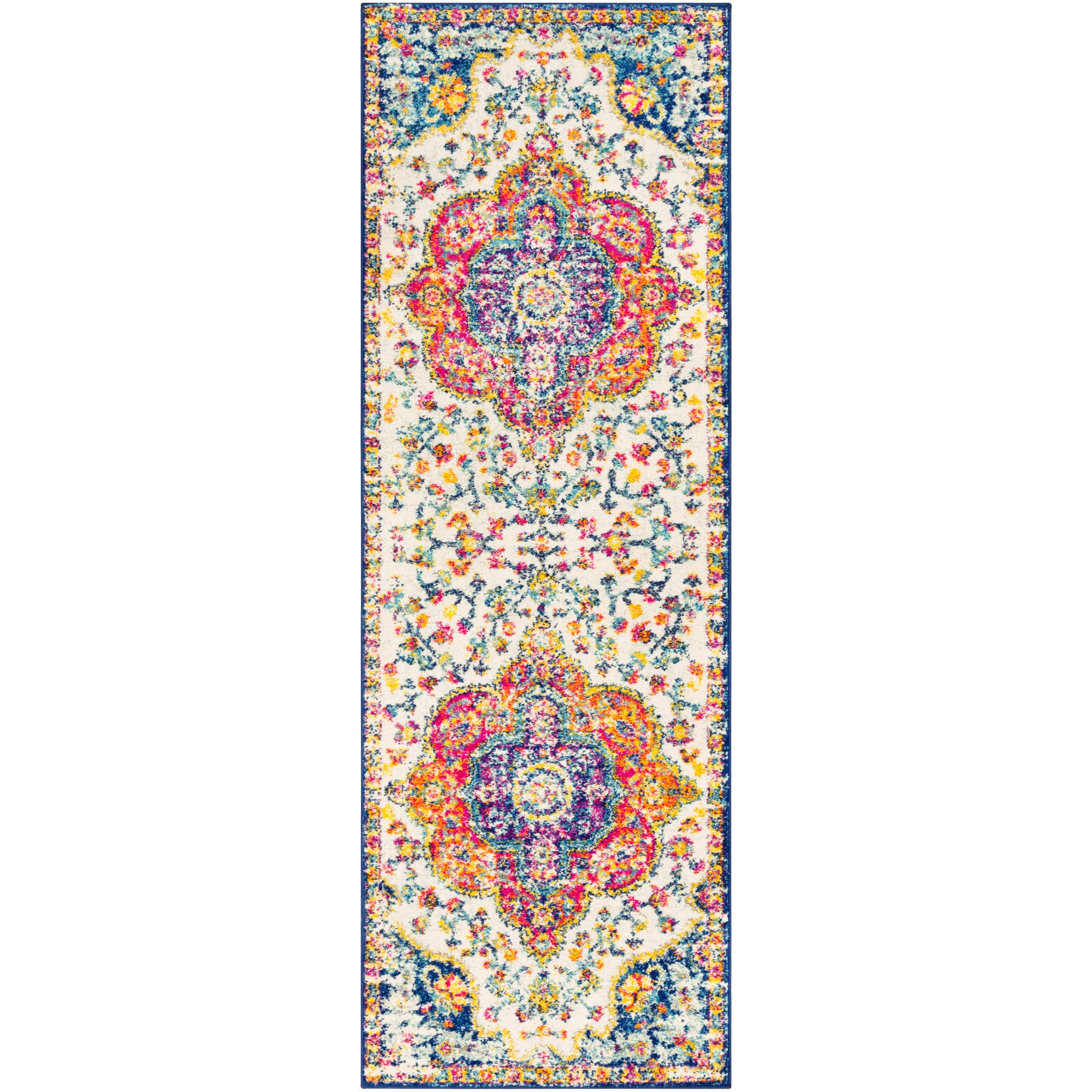 Livabliss Romaine Vintage Medallion Runner Area Rug,2'7'' X 7'6'',Orange