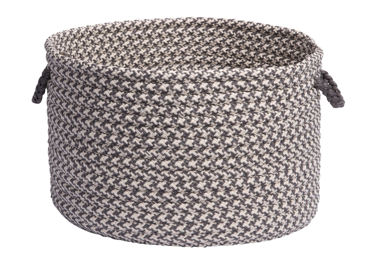 Colonial Mills Outdoor Houndstooth Tweed Utility Basket, 14 By 10-Inch, Gray (Model: Ot44A014X010)