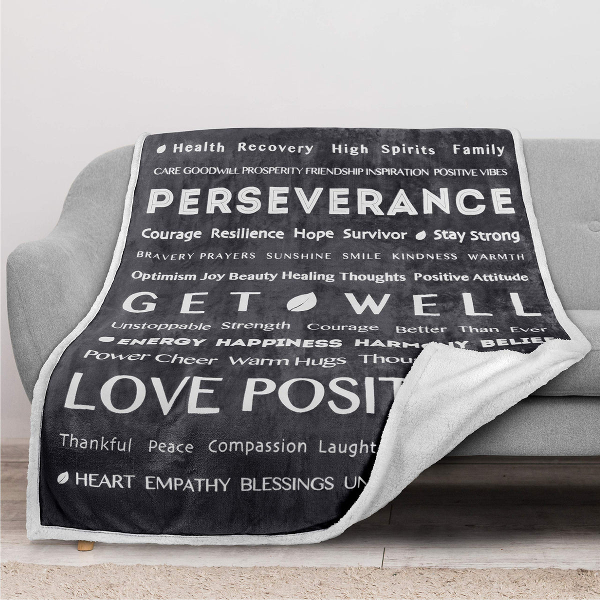 Pavilia Get Well Soon Gifts For Women Men, Sympathy Blanket Inspirational Thoughtful Gift, Sherpa Fleece Healing Blanket Surgery