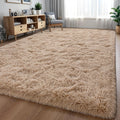 Larhom Soft Area Rugs for Living Room Bedroom, 5x8 Feet Beige Shag Rug Carpet, Plush Fluffy Carpet for Kids Girls Room, Nursery 
