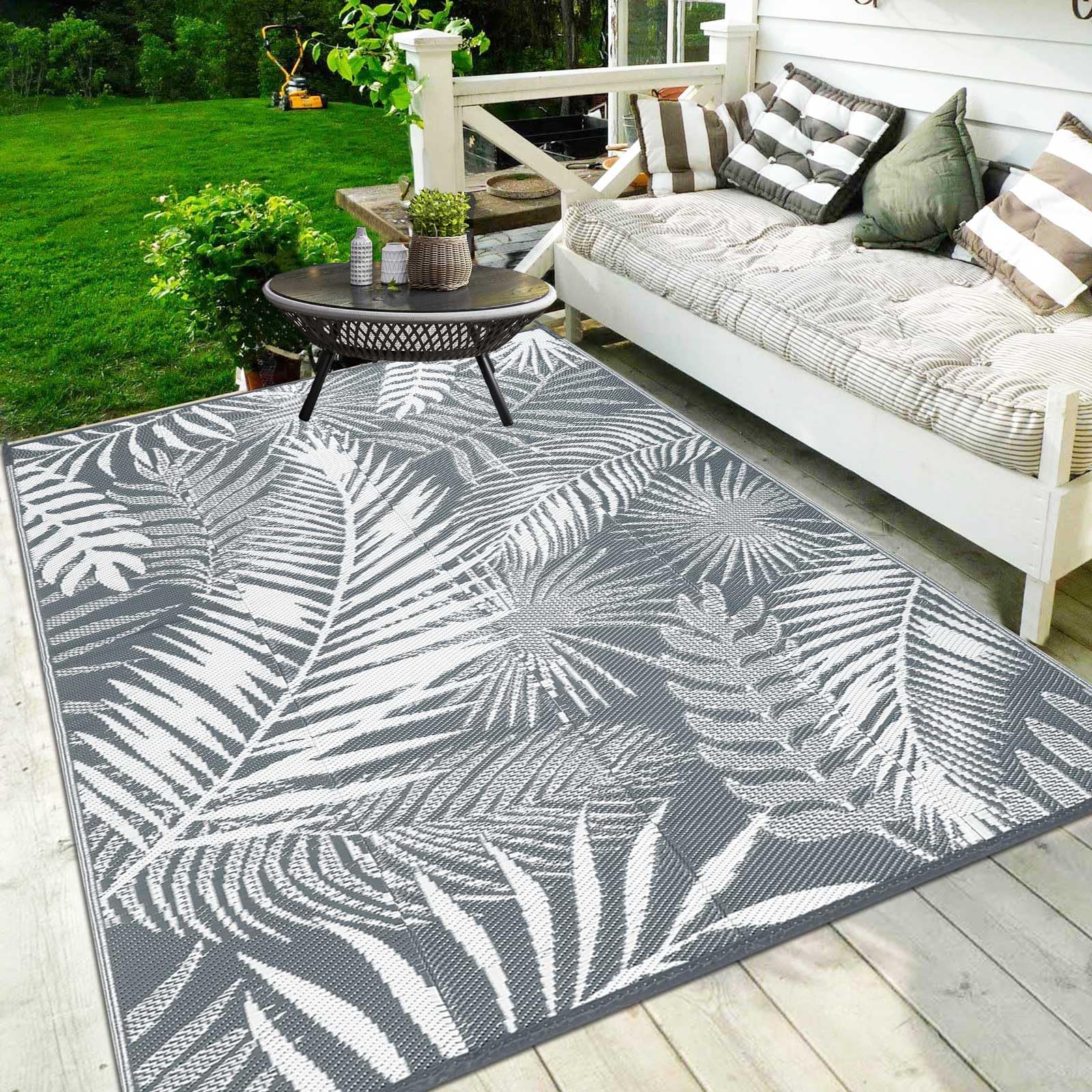 Hiiarug Outdoor Rug 6X9Ft Outdoor Plastic Straw Rug Waterproof Outdoor Rugs For Patios Clearance Large Reversible Patio Mat Outd
