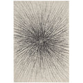 SAFAVIEH Evoke Collection 4 x 6 Black/Ivory EVK228K Abstract Burst Non-Shedding Living Room Bedroom Accent Rug