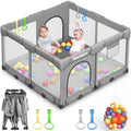 Foldable Playpen for Babies and Toddlers: 50 L x 50 W x 27 H, Large Kids Playpen with Mat, Portable Baby Play Yard for Indoor Pl