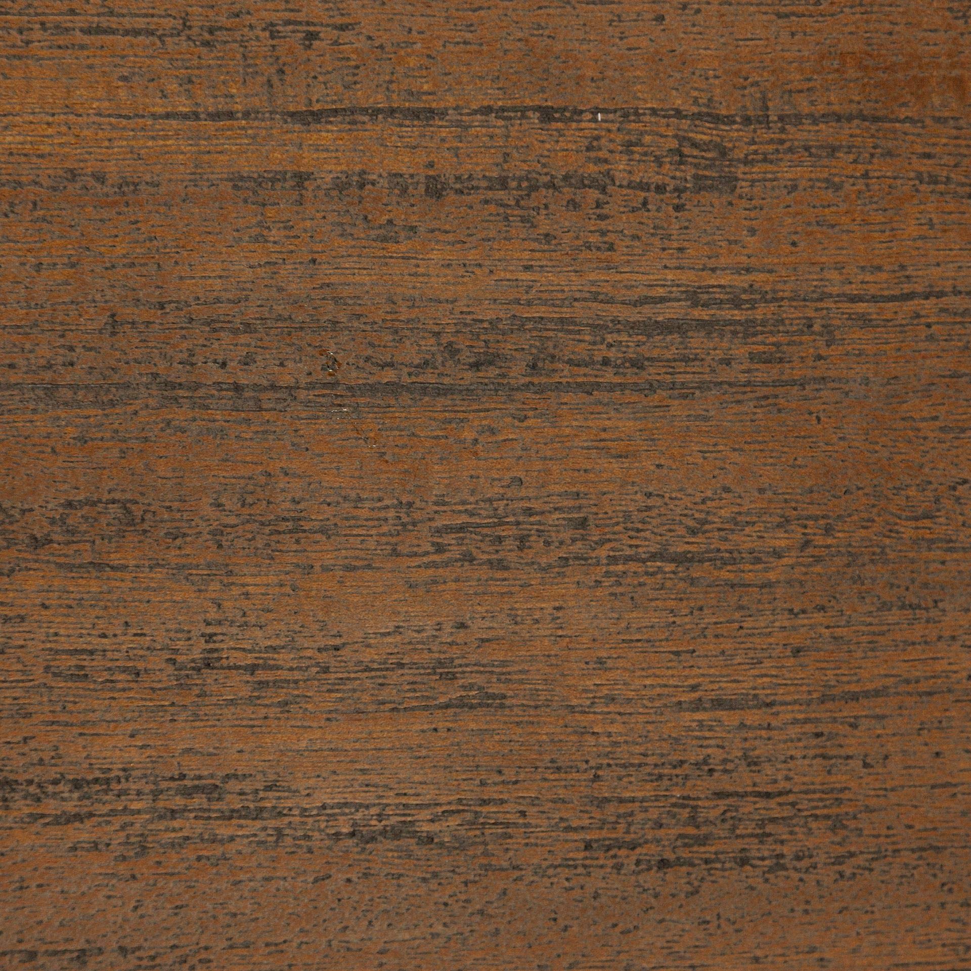 HomeRoots 79x39 Rectangular Brown Solid Wood Top with Black Metal Base Dining Table