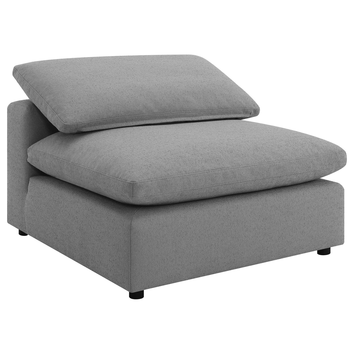 Coaster Home Furnishings Raleigh Boucle Upholstered Armless Chair Grey