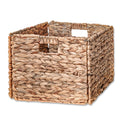 Trademark Innovations 12.7 x 10 Foldable Hyacinth Storage Basket with Iron Wire Frame