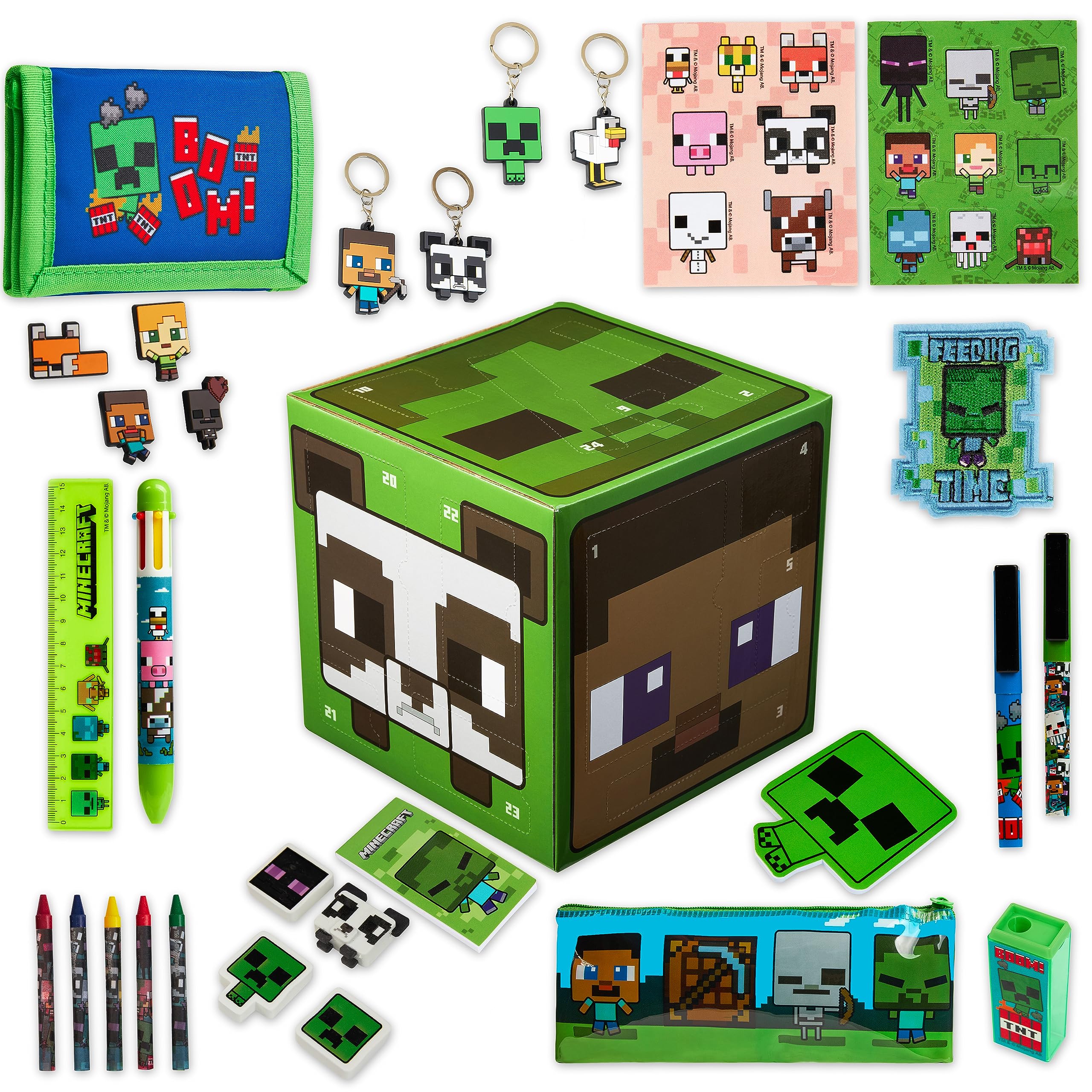 Minecraft Advent Calendar 2024 for Kids and Teenagers - Unique Boys Advent Calendar (Green Cube)