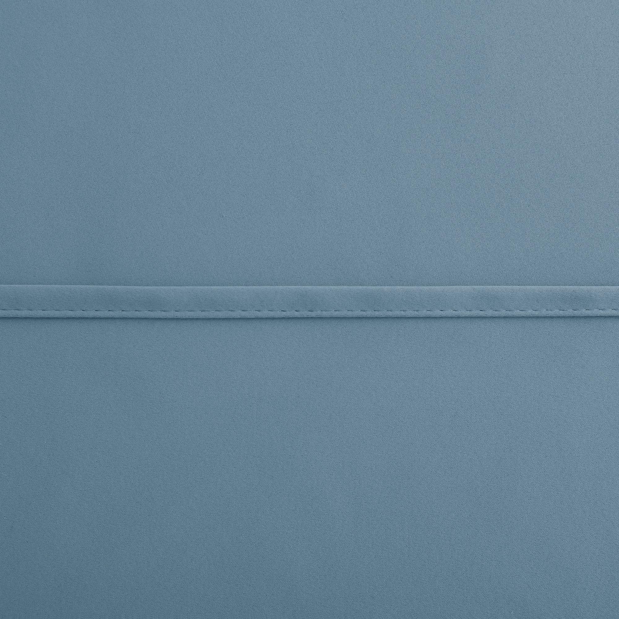 Koufall Blue Curtains For Bedroom Short Blackout Light Blocking Thermal Curtains For Summer Heat,30 Inch Length,Slate Blue