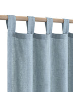 Dusty Blue Curtains For Kids Bedroom 54 Inch Length 2 Panels Tab Top Semi Sheer Linen Light Reducing Privacy Stone Blue Curtains For Nursery Room Farmhouse Decor Mineral Steel Country Blue Grey Gray