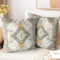ZSYTZL Boho Throw Pillow Covers 20x20 inch Set of 2,Soft Pillowcases Bohemia Carpet Pattern Decorative Sofa Living Room Bed Squa