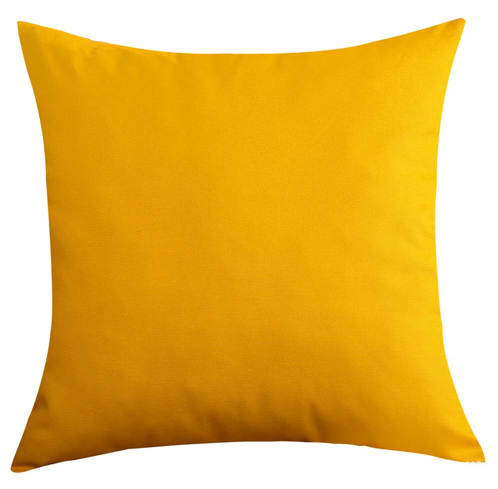 Tangdepot Handmade Decorative Solid 100% Cotton Canvas Throw Pillow Covers/Pillow Shams, (26'X26', Gold Yellow), 1 Count (Pack