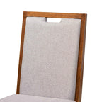 Baxton Studio Octavia Grey and Brown Finished Wood 2-Piece Dining Chair Set