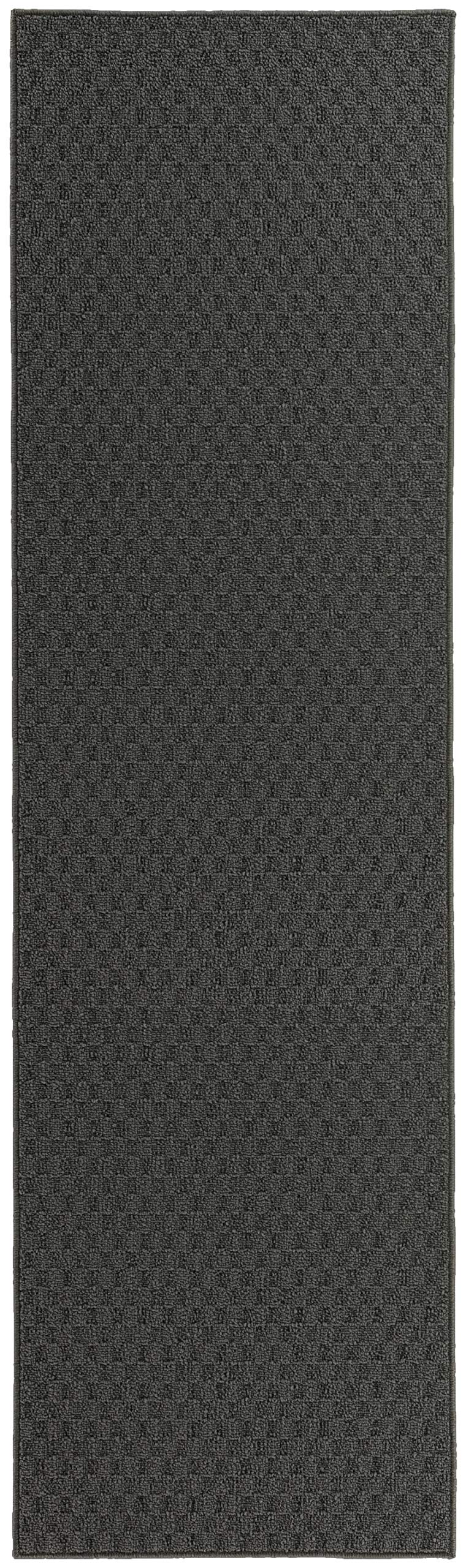 Garland Rug Town Square Cinder Gray 3 x 8 Stain Resistant Indoor Runner Rug