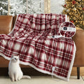 blunique Heated Blanket Electric Throw 50x60Ultra Soft Plaid Flannel Fast Heating Electric Blanket with 10 Heat Levels & 10 