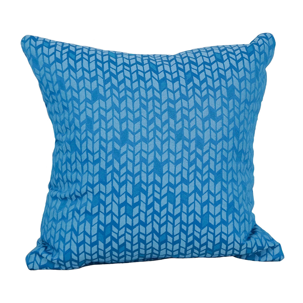 Blazing Needles Square Polyester Jacquard Throw Pillow, 17", Banyan Skippe