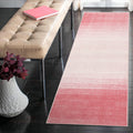 Wonnitar Washable Rug Runners 2x6, Pink Long Bathroom Runner Rug, Modern Ombre Kitchen Non-Slip Carpet Runner, Contemporary Grad