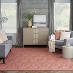 Nourison Versatile Indoor/Outdoor Coral/Orange 8' X 10' Area Rug, Easy Cleaning, Non Shedding, Bed Room, Living Room, Dining Room, Deck, Backyard, Patio, High Traffic Area (8X10)