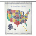 Skl Home By Saturday Knight Ltd. Usa Map Shower Curtain, Multi