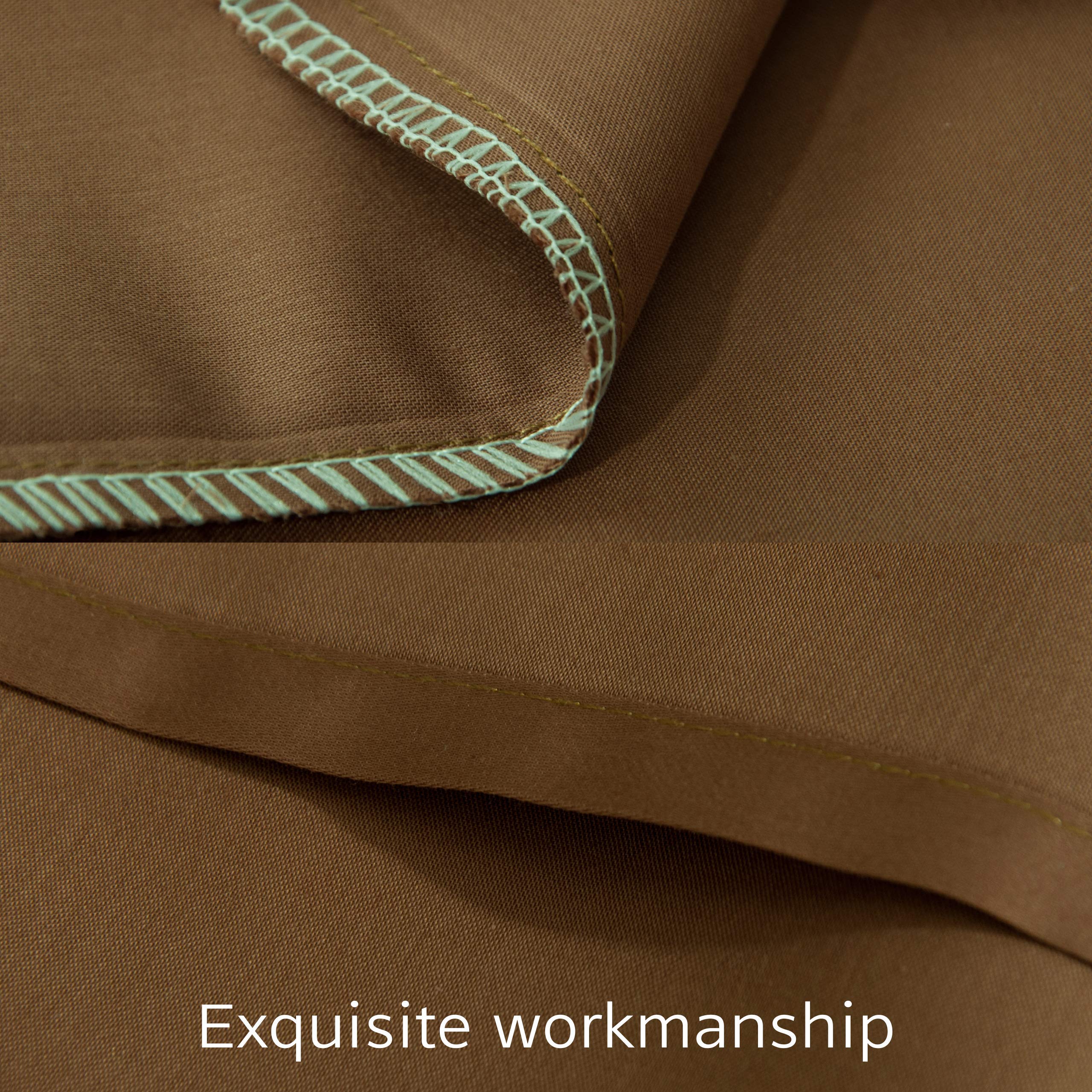 Ntbay 500 Thread Count 100% Egyptian Cotton Queen Pillowcases, Super Soft And Breathable Envelope Closure Pillow Cases, 20X30 Inches, Brown