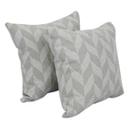 Blazing Needles Square Polyester Jacquard Throw Pillows, 17", Gannawls Khaki 2 Count