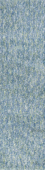 HomeRoots Polyester 8' Seafoam Heather Indoor Shag Runner Rug