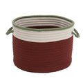 Colonial Mills Donner Accent Stripe Christmas Decorative Braided Basket, 16&Quot;X16&Quot;X12&Quot;, Sleigh Red