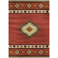 Addison Rugs Sonora Aso34 Red 5' X 7'6" Indoor Outdoor Area Rug, Easy Clean, Machine Washable, Non Shedding, Bedroom, Living Room, Dining Room, Kitchen, Patio Rug