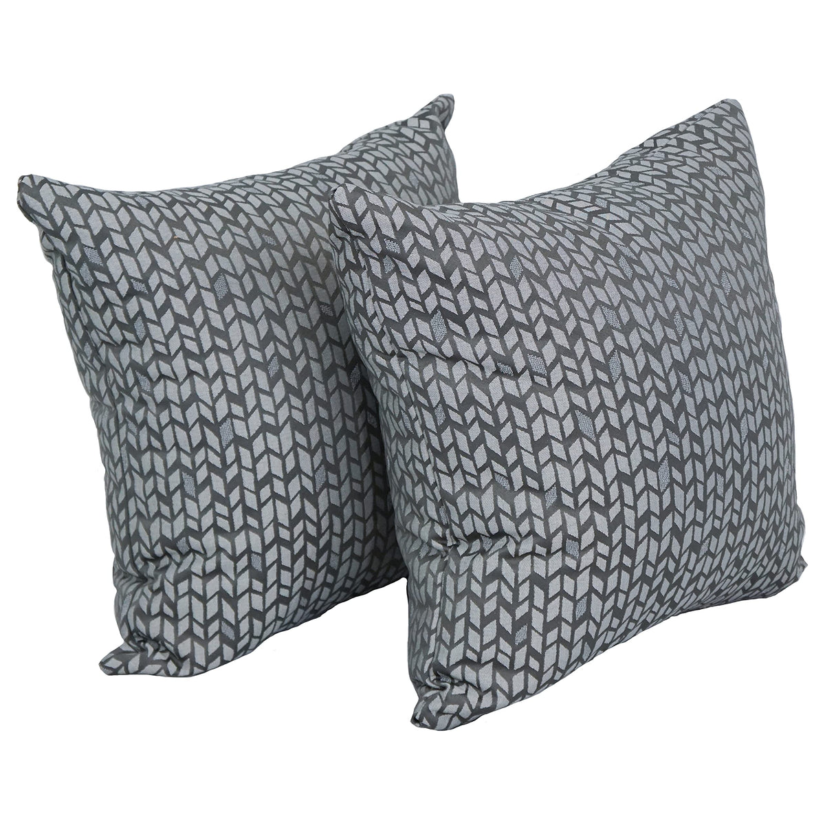 Blazing Needles Square Polyester Jacquard Throw Pillows, 17&quot;, Banyan Timber 2 Count