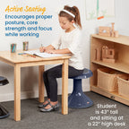 Ecr4Kids Ace Active Core Engagement Wobble Stool, 15-Inch Seat Height, Flexible Seating, Navy