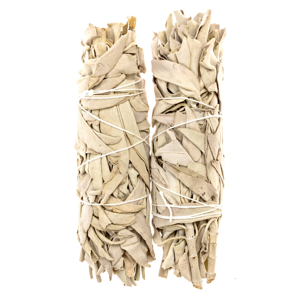 6'' White Sage Sticks - 2 Pack - Medium Smudge Incense Sticks For Spiritual Cleansing, Sage Smudge Kit Refills, Meditation, Witc