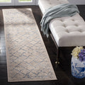 SAFAVIEH Brentwood Collection 2 x 10 Light Grey/Blue BNT809G Trellis Distressed Non-Shedding Living Room Entryway Foyer Hallwa