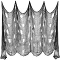 ZeeDix Halloween Black Creepy Cloth 79 x 200in Giant Spooky Cheesecloth Halloween Decoration Scary Gauze Cloth for Halloween Par