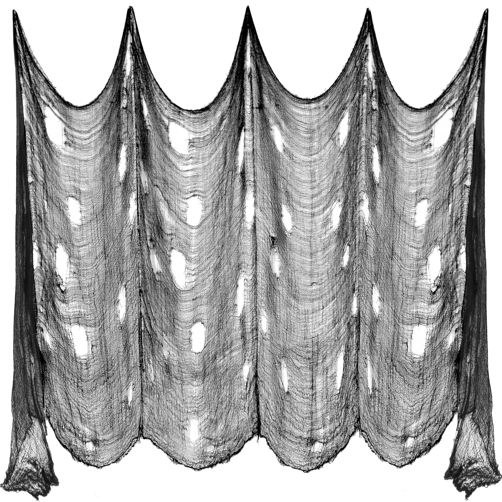 ZeeDix Halloween Black Creepy Cloth 79 x 200in Giant Spooky Cheesecloth Halloween Decoration Scary Gauze Cloth for Halloween Par