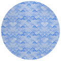 Addison Rugs Surfside Asr32 Blue 8' X 8' Indoor Outdoor Round Rug, Easy Clean, Machine Washable, Non Shedding, Bedroom, Living Room, Dining Room, Kitchen, Patio Rug