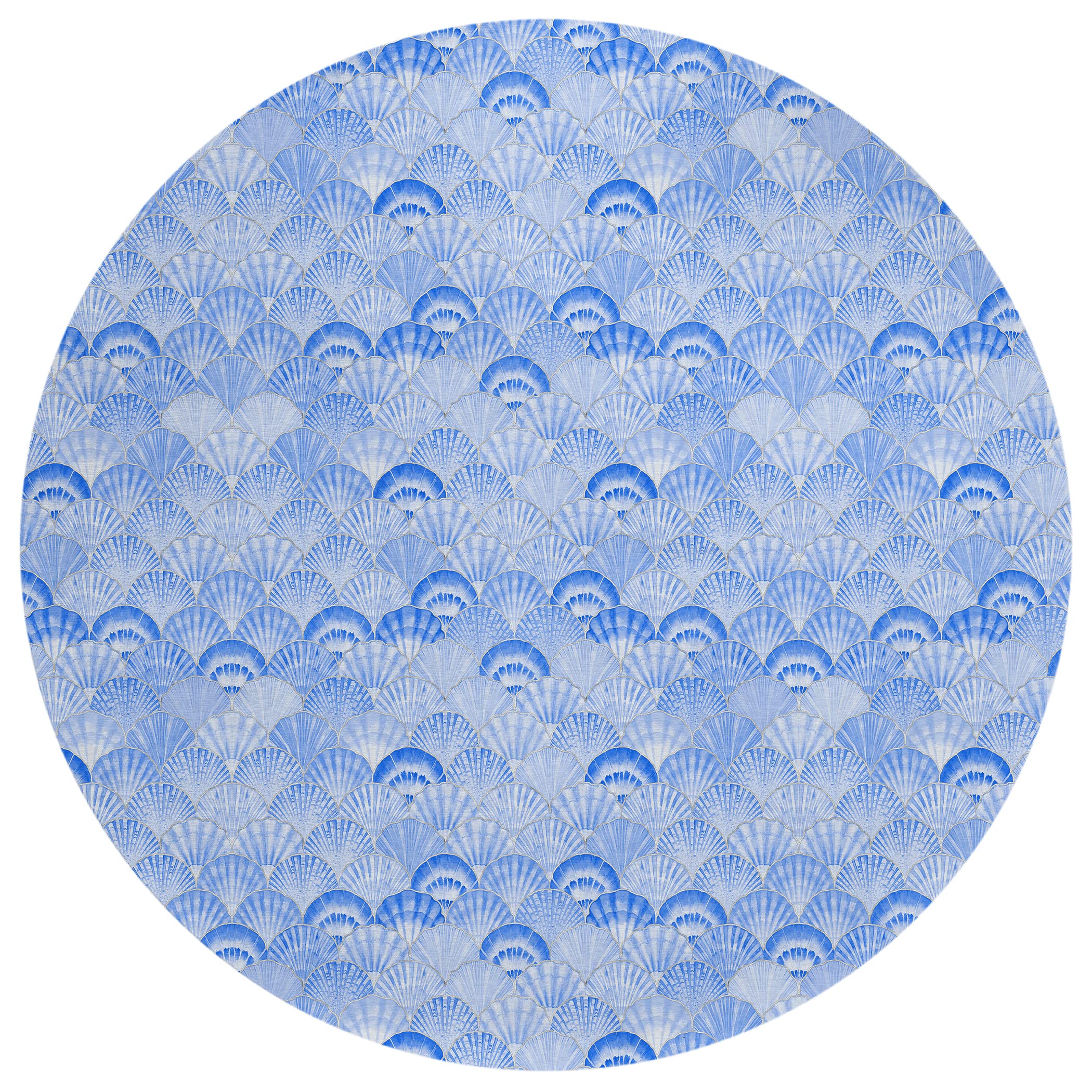 Addison Rugs Surfside Asr32 Blue 8' X 8' Indoor Outdoor Round Rug, Easy Clean, Machine Washable, Non Shedding, Bedroom, Living Room, Dining Room, Kitchen, Patio Rug