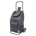 dbest products Trolley Dolly Compact, Black Foldable Shopping cart for Groceries with Wheels and Removable Bag and Rolling Perso