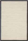 SAFAVIEH Natural Fiber Collection Accent Rug - 26 x 4, Marble & Black, Border Sisal Design, Easy Care, Ideal for High Traffic 